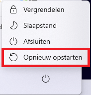 opnieuw opstarten